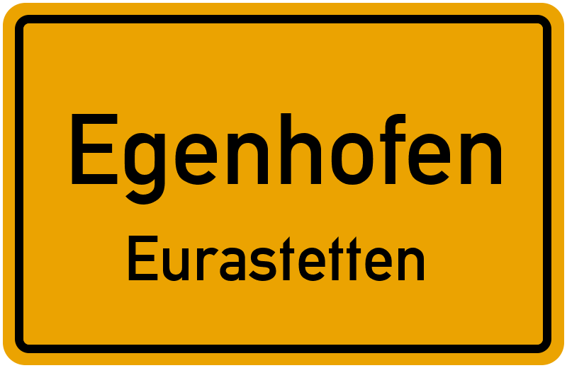 Ortsschild Egenhofen