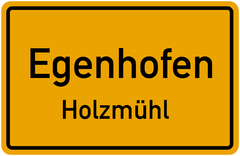 Ortsschild Egenhofen