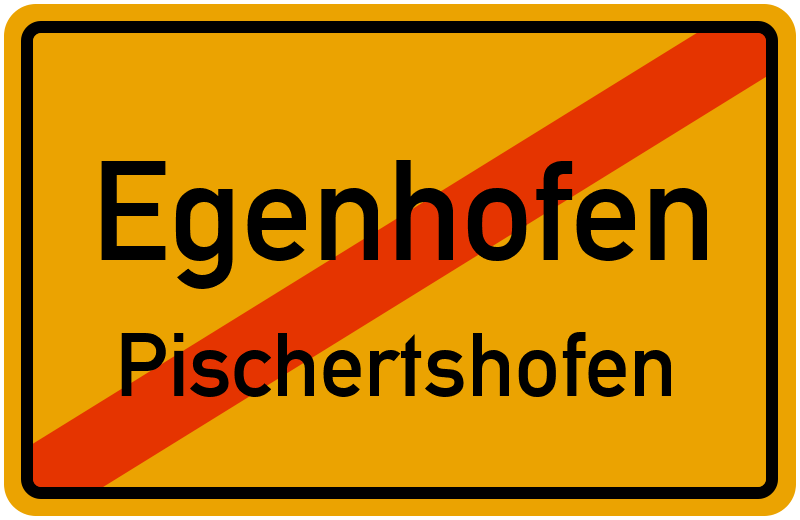 Ortsschild Egenhofen