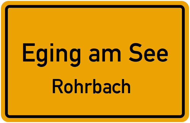 Ortsschild Eging am See