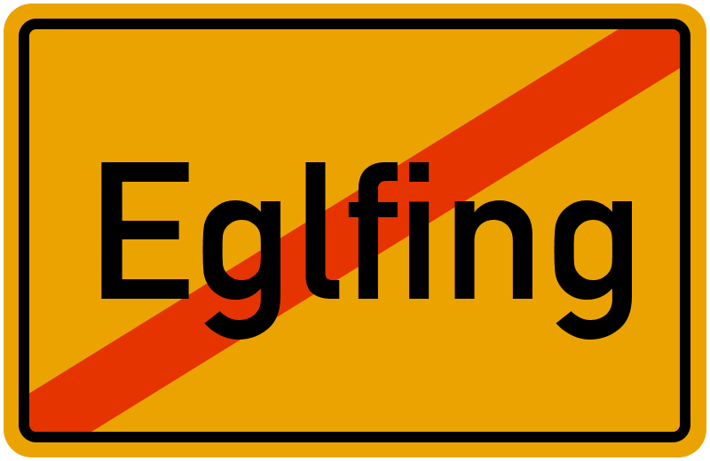 Ortsschild Eglfing