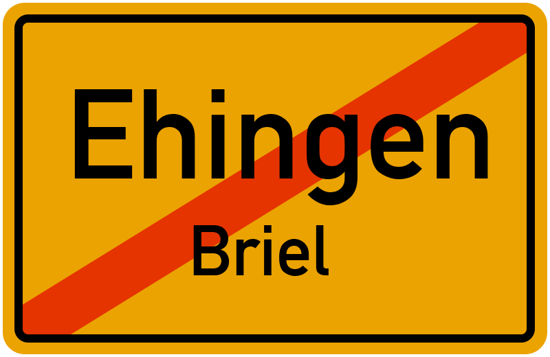 Ortsschild Ehingen