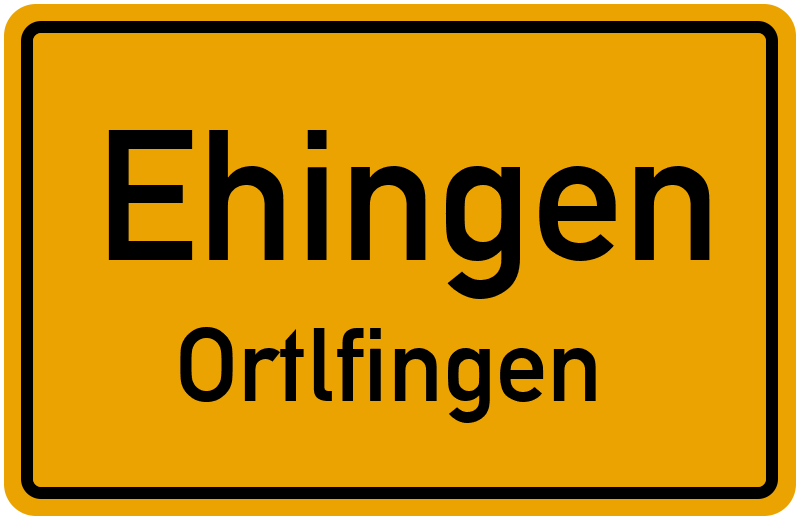 Ortsschild Ehingen