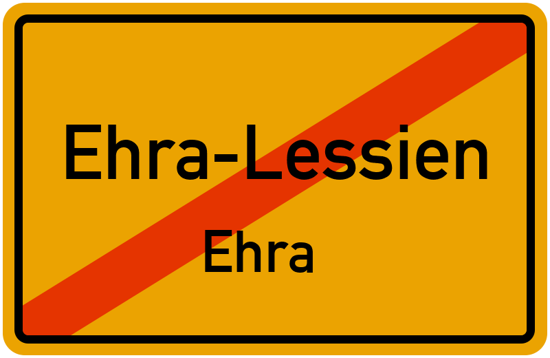 Ortsschild Ehra-Lessien