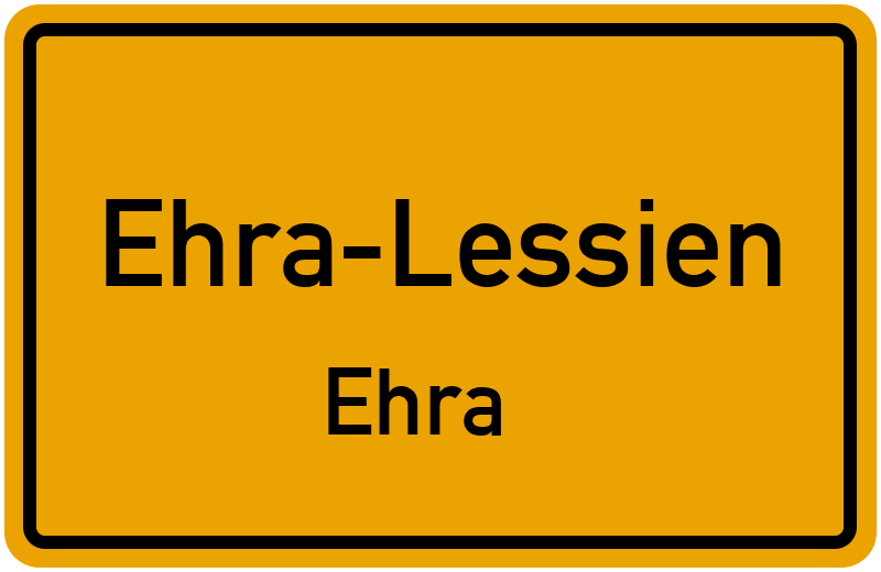 Ortsschild Ehra-Lessien