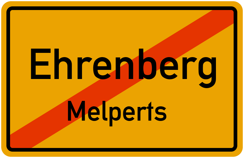 Ortsschild Ehrenberg