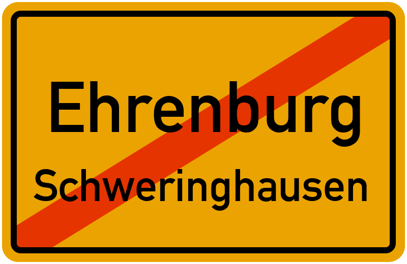 Ortsschild Ehrenburg