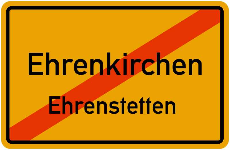 Ortsschild Ehrenkirchen