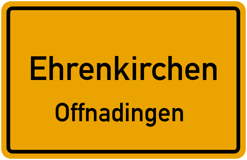 Ortsschild Ehrenkirchen