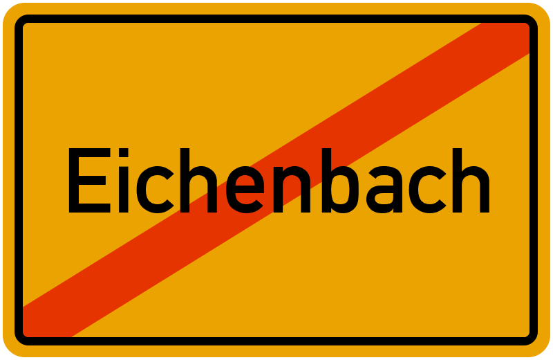 Ortsschild Eichenbach