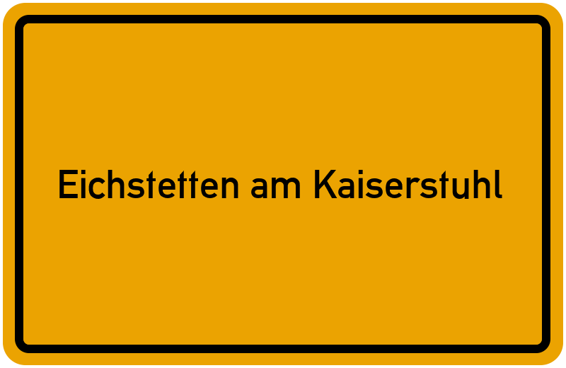 Ortsschild Eichstetten am Kaiserstuhl