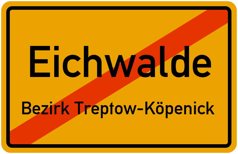 Ortsschild Eichwalde