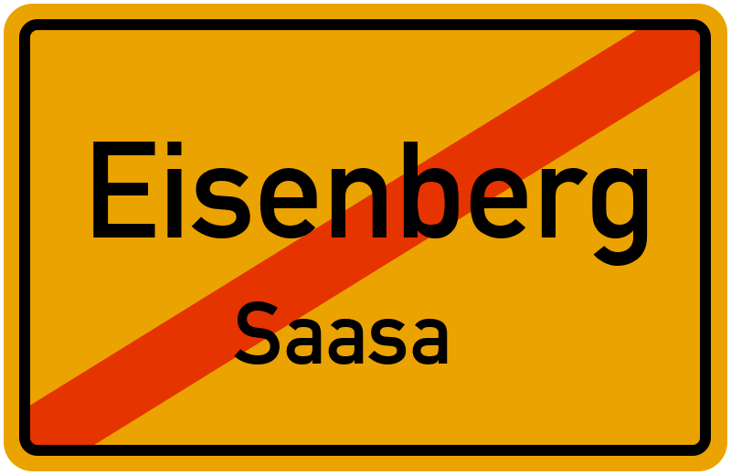 Ortsschild Eisenberg