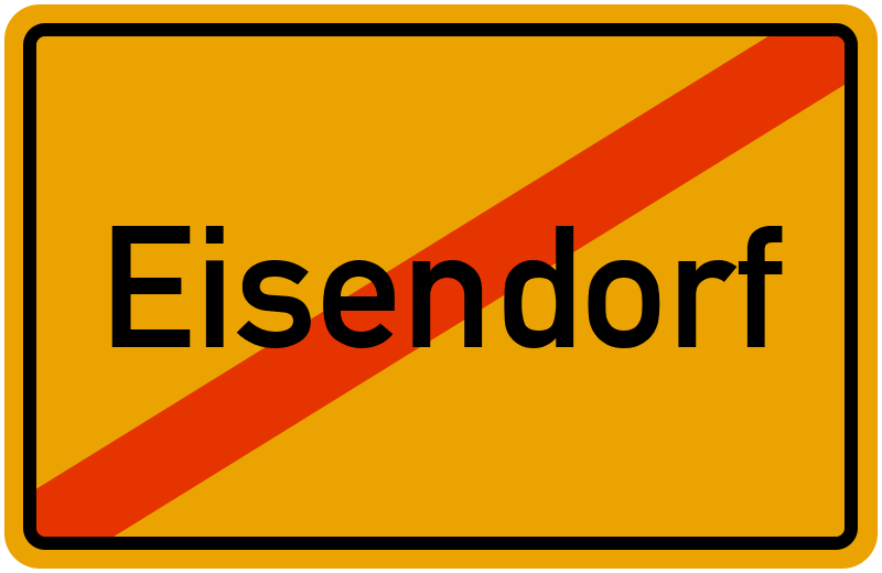 Ortsschild Eisendorf