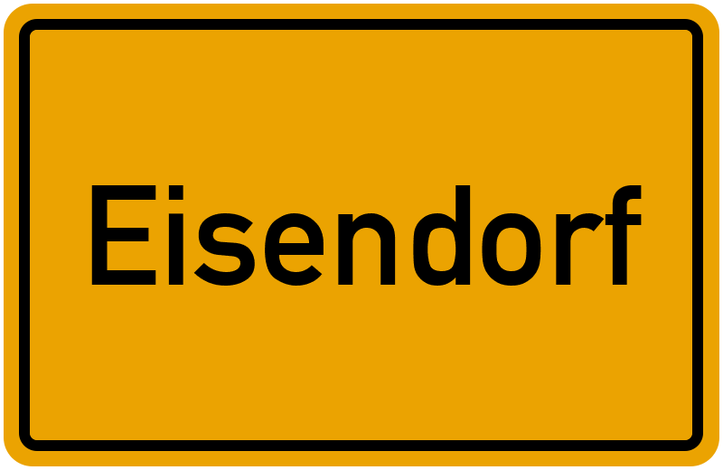 Ortsschild Eisendorf