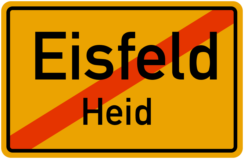 Ortsschild Eisfeld