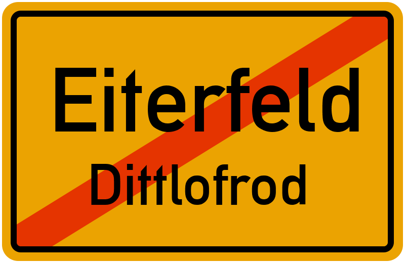 Ortsschild Eiterfeld