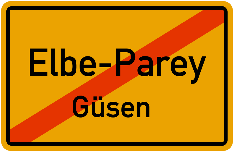 Ortsschild Elbe-Parey