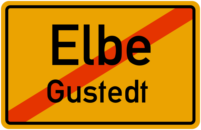 Ortsschild Elbe