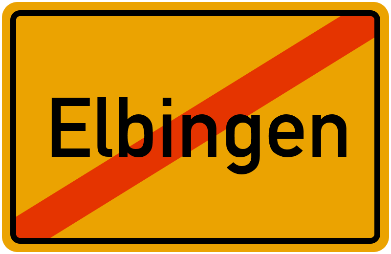 Ortsschild Elbingen