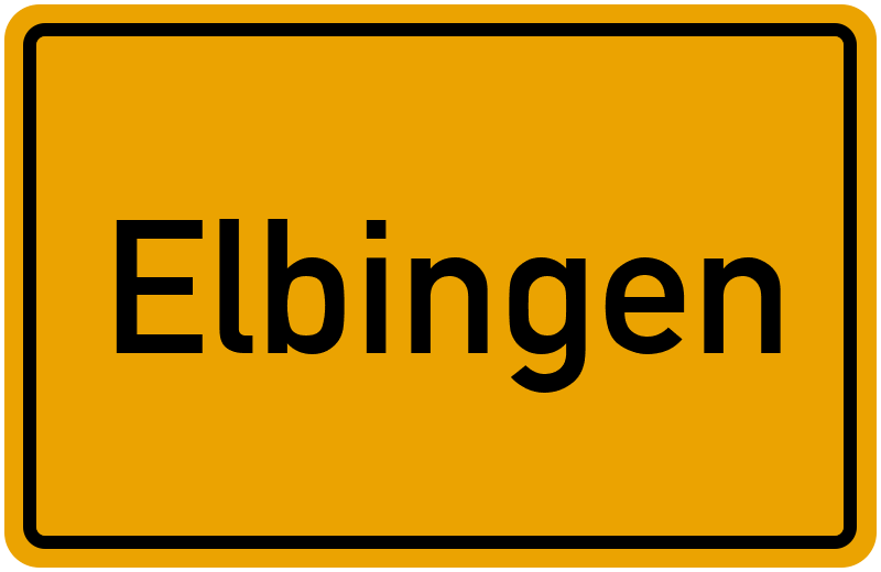 Ortsschild Elbingen