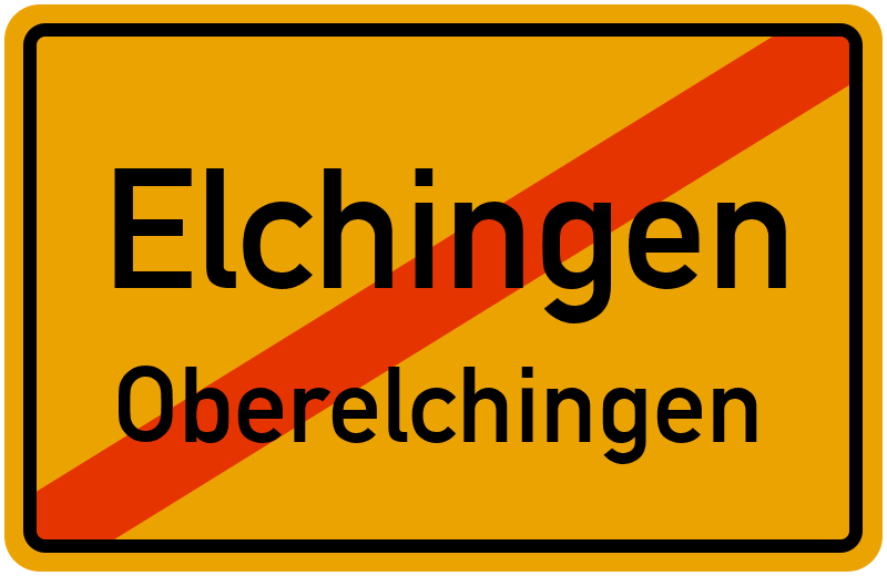 Ortsschild Elchingen
