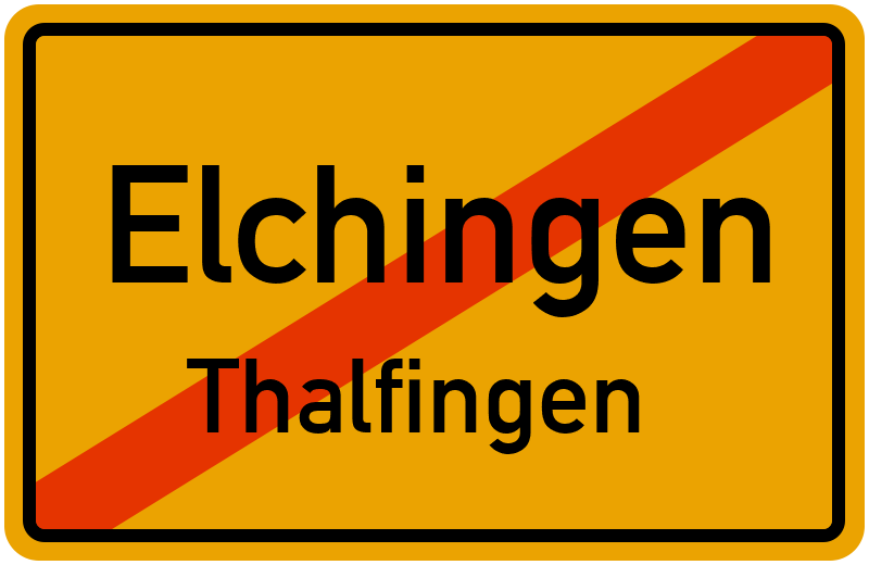 Ortsschild Elchingen