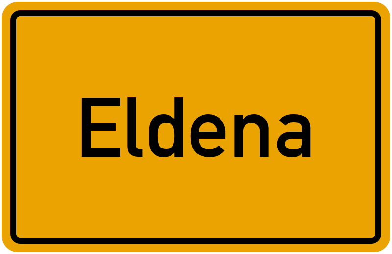 Ortsschild Eldena
