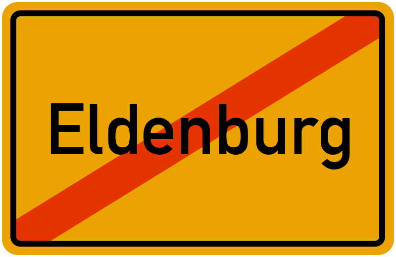 Ortsschild Eldenburg