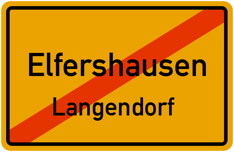 Ortsschild Elfershausen