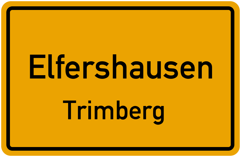 Ortsschild Elfershausen