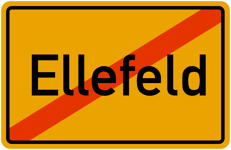 Ortsschild Ellefeld