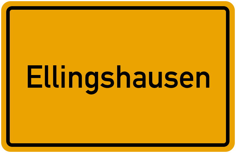 Ortsschild Ellingshausen