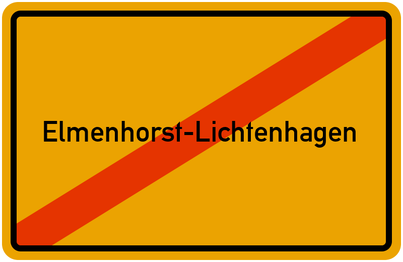 Ortsschild Elmenhorst-Lichtenhagen
