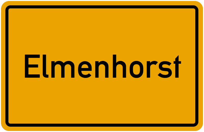 Ortsschild Elmenhorst