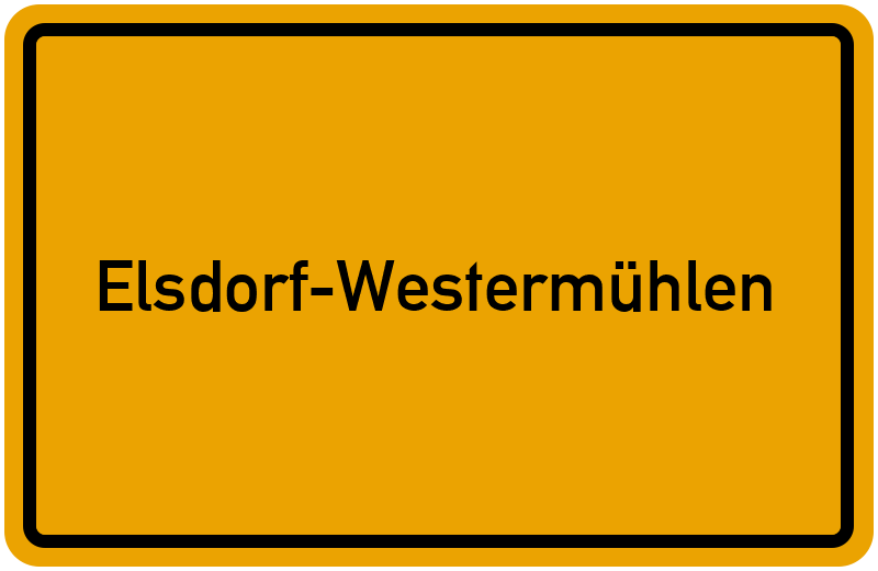 Ortsschild Elsdorf-Westermühlen