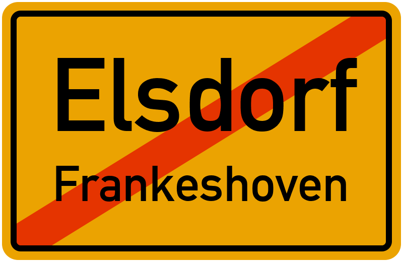 Ortsschild Elsdorf