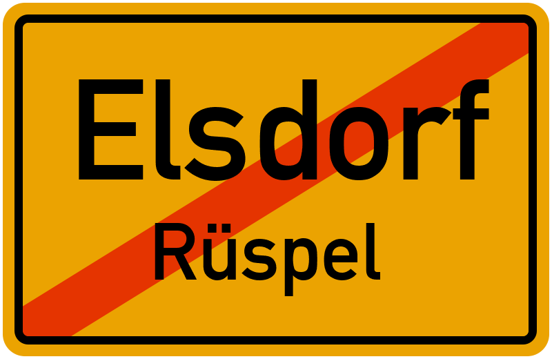 Ortsschild Elsdorf
