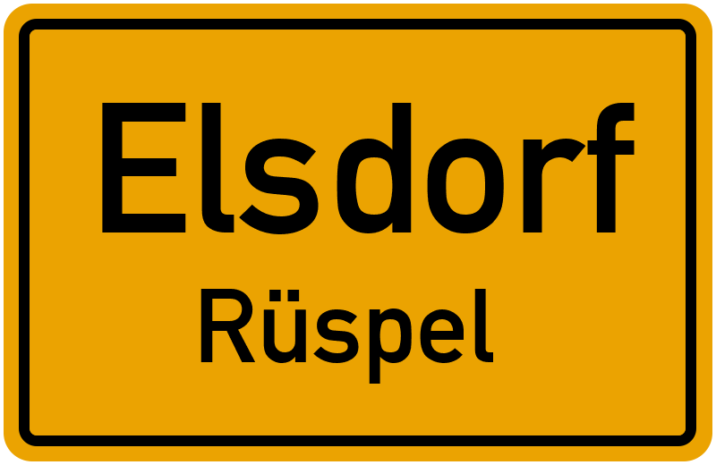 Ortsschild Elsdorf