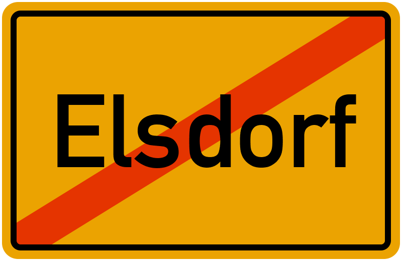Ortsschild Elsdorf