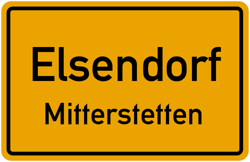 Ortsschild Elsendorf