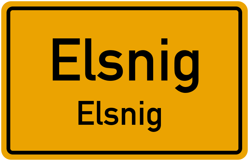 Ortsschild Elsnig