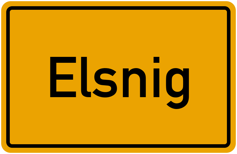 Ortsschild Elsnig