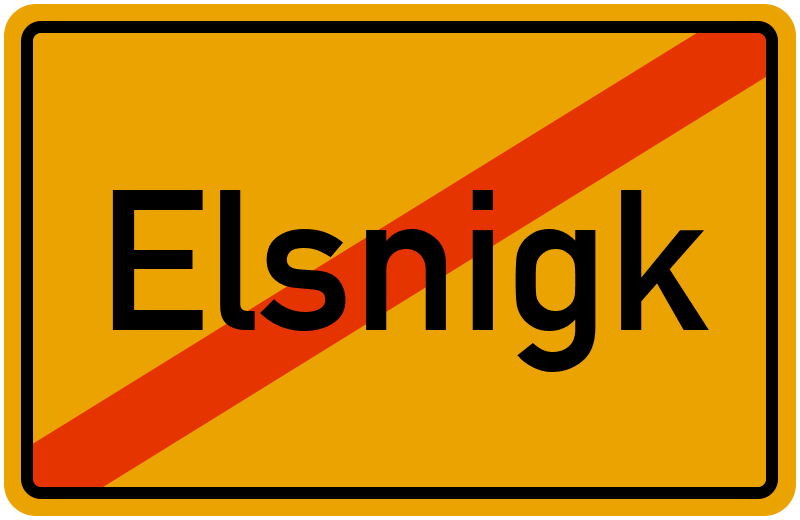 Ortsschild Elsnigk