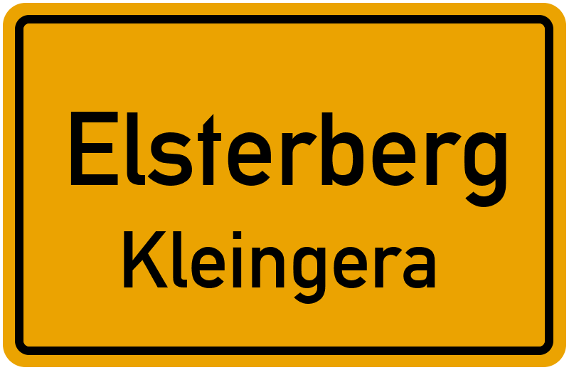 Ortsschild Elsterberg
