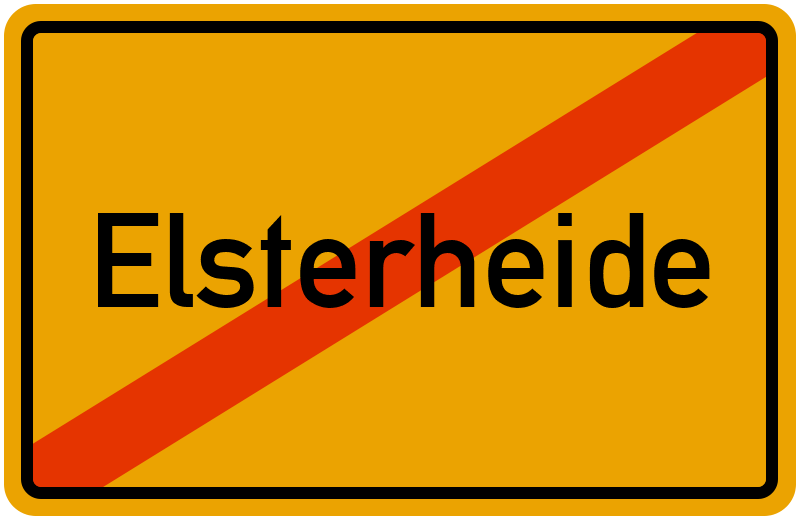 Ortsschild Elsterheide
