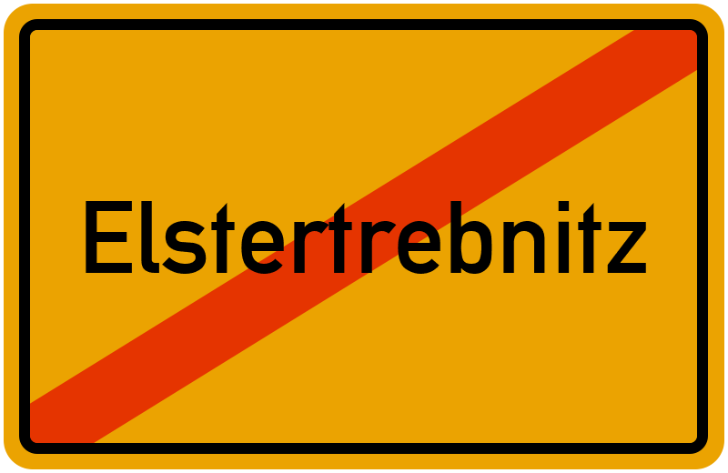 Ortsschild Elstertrebnitz