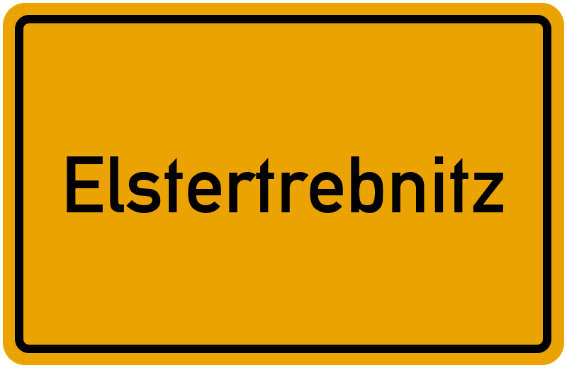 Ortsschild Elstertrebnitz