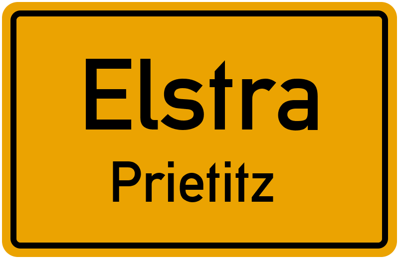 Ortsschild Elstra