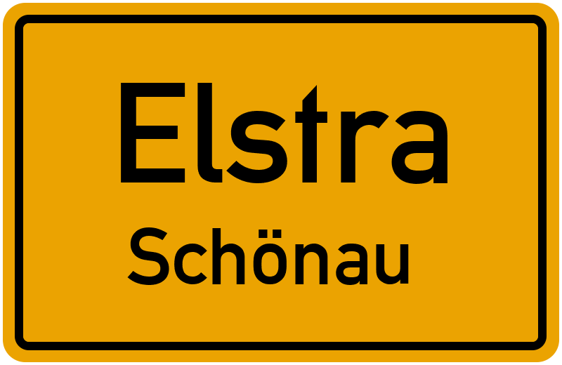 Ortsschild Elstra